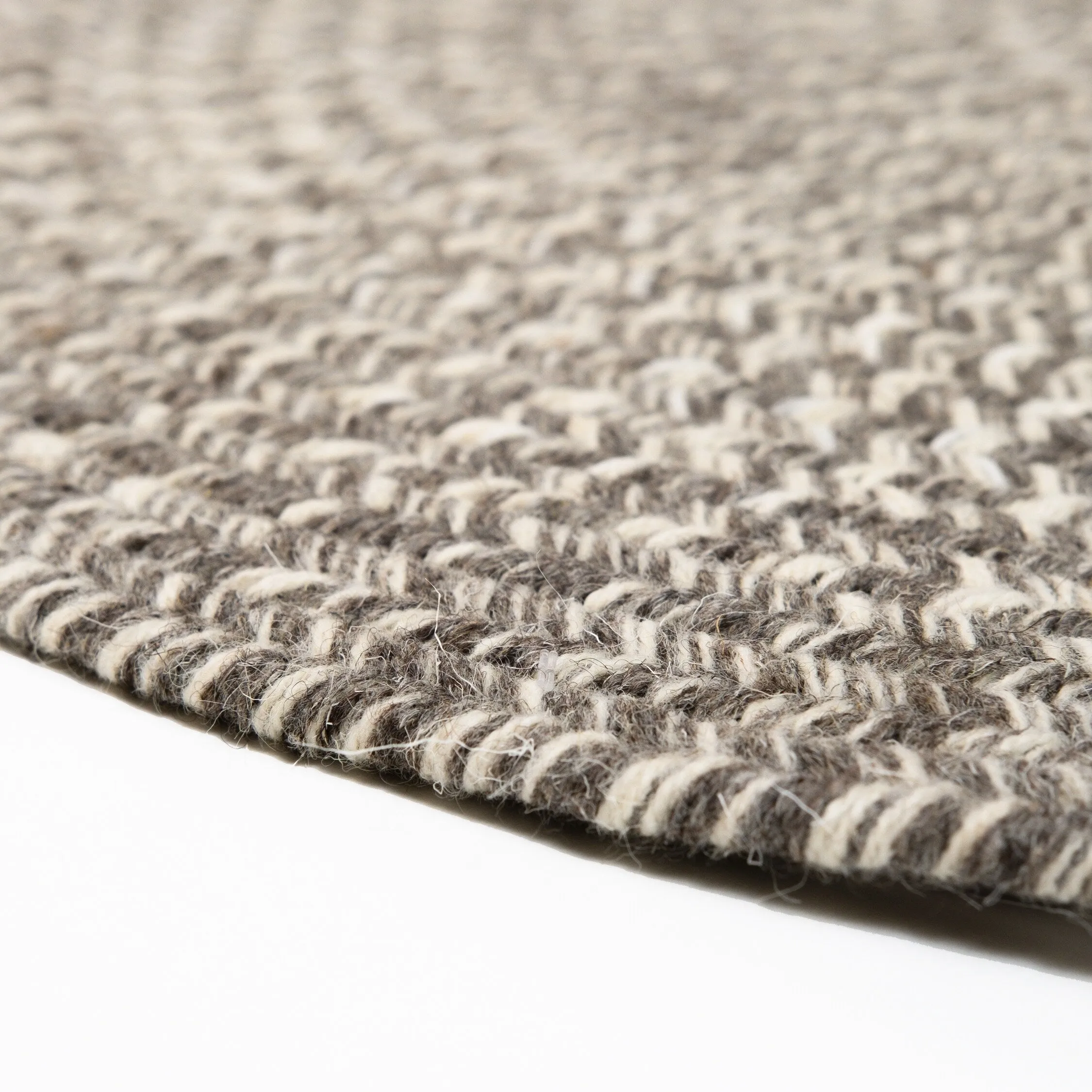 100% ALL - NATURAL Wool Woven Tweed Indoor Area Rug