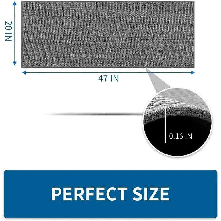 20x47 Kitchen Rugs and Mats Non Skid Washable. Absorbent Runner Rugs - 20*47