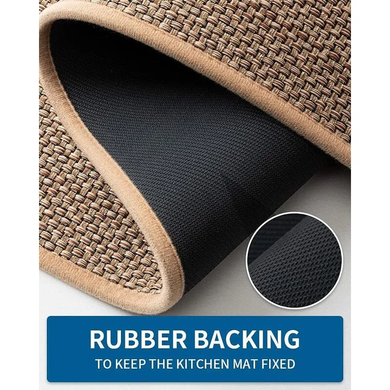 20x47 Kitchen Rugs and Mats Non Skid Washable. Absorbent Runner Rugs - 20*47
