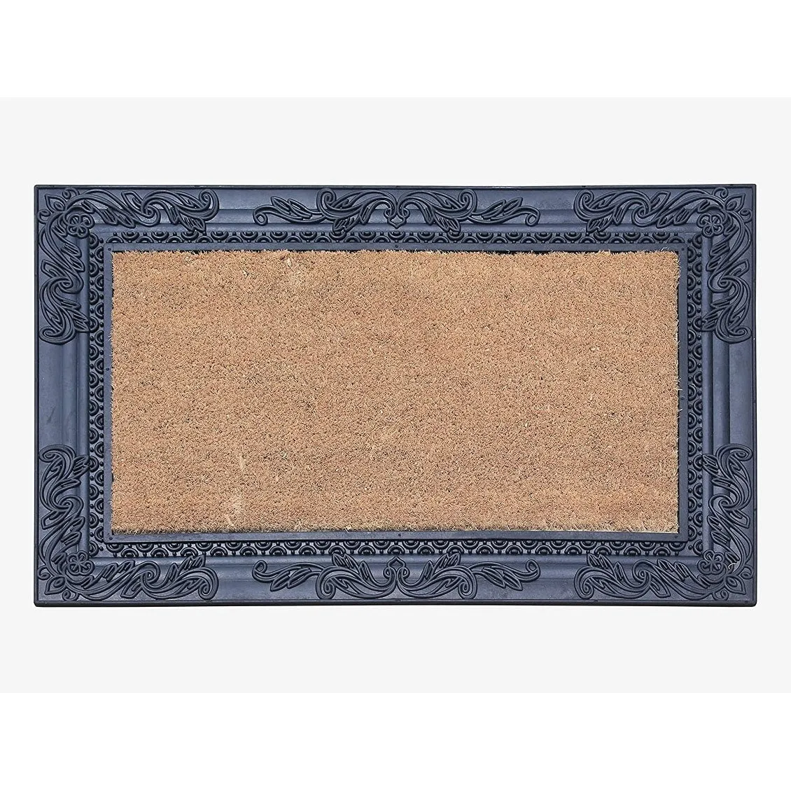 A1HC Natural Coir and Rubber Door Mat. Thick Durable Doormats for Indoor/Outdoor Entrance. Front Door Entry Doormat