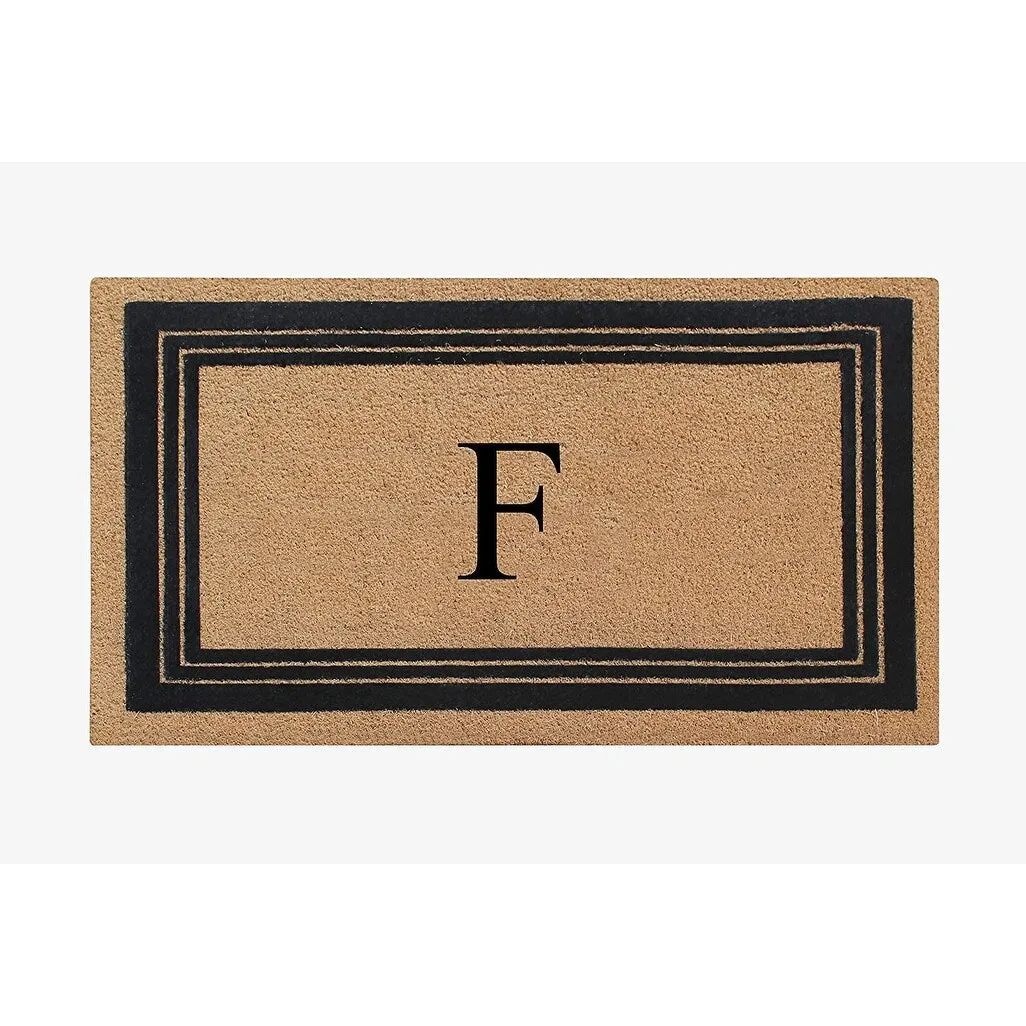 A1HC Natural Coir Monogrammed Entrance Door Mats Flock Doormat 24X39