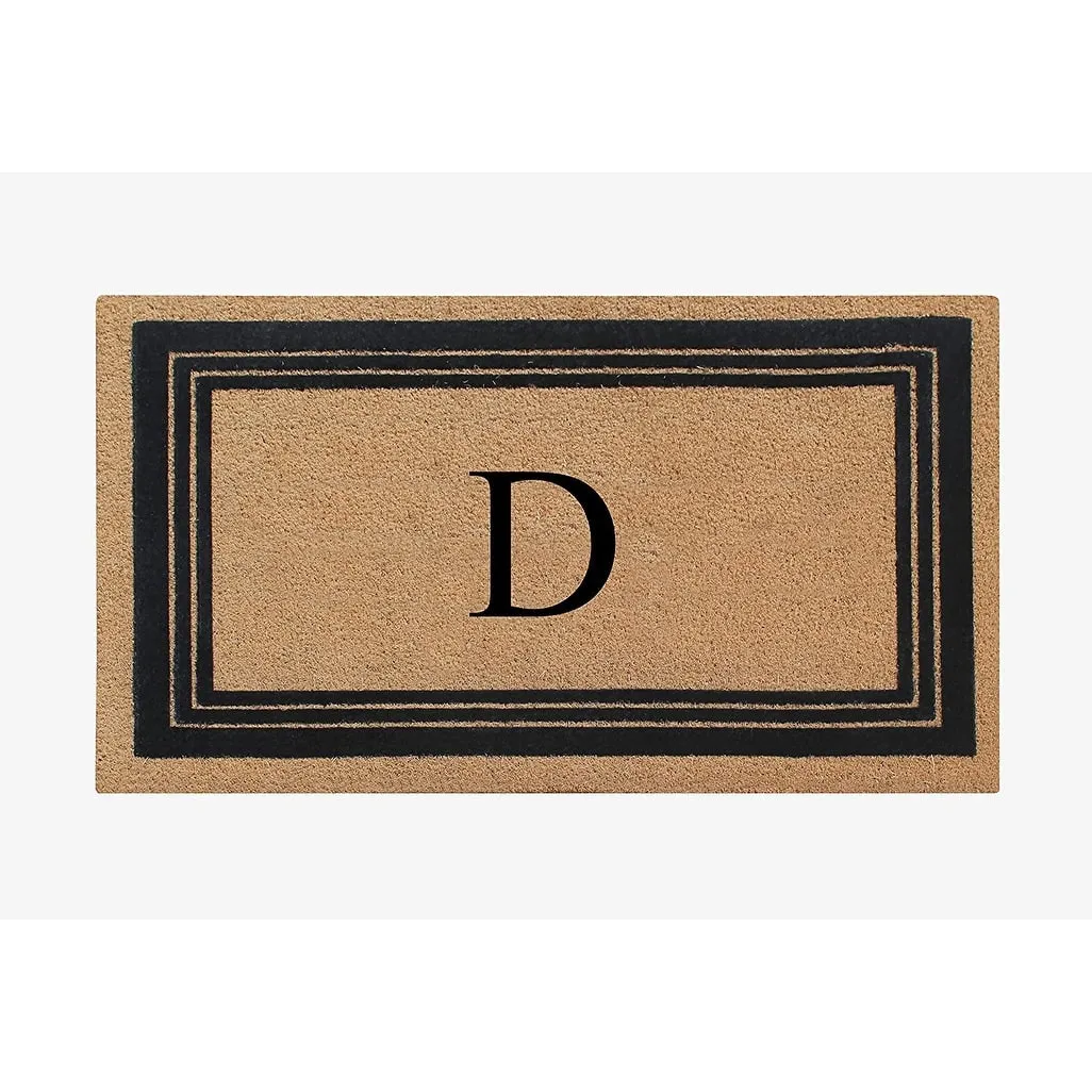 A1HC Natural Coir Monogrammed Entrance Door Mats Flock Doormat 24X39