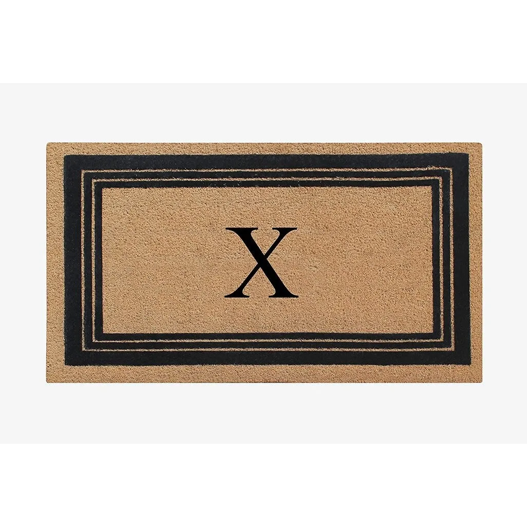 A1HC Natural Coir Monogrammed Entrance Door Mats Flock Doormat 24X39