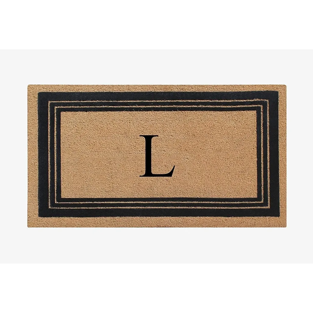 A1HC Natural Coir Monogrammed Entrance Door Mats Flock Doormat 24X39