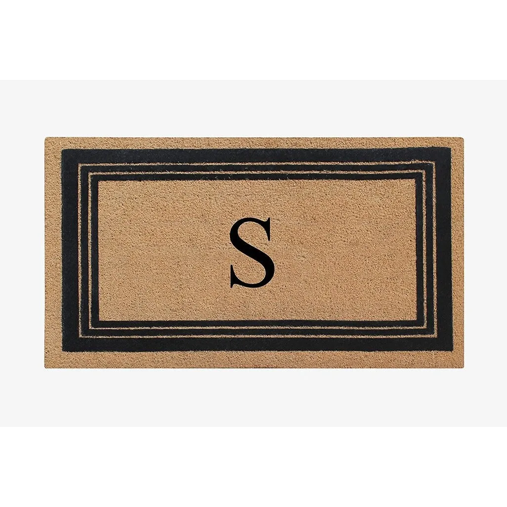 A1HC Natural Coir Monogrammed Entrance Door Mats Flock Doormat 24X39