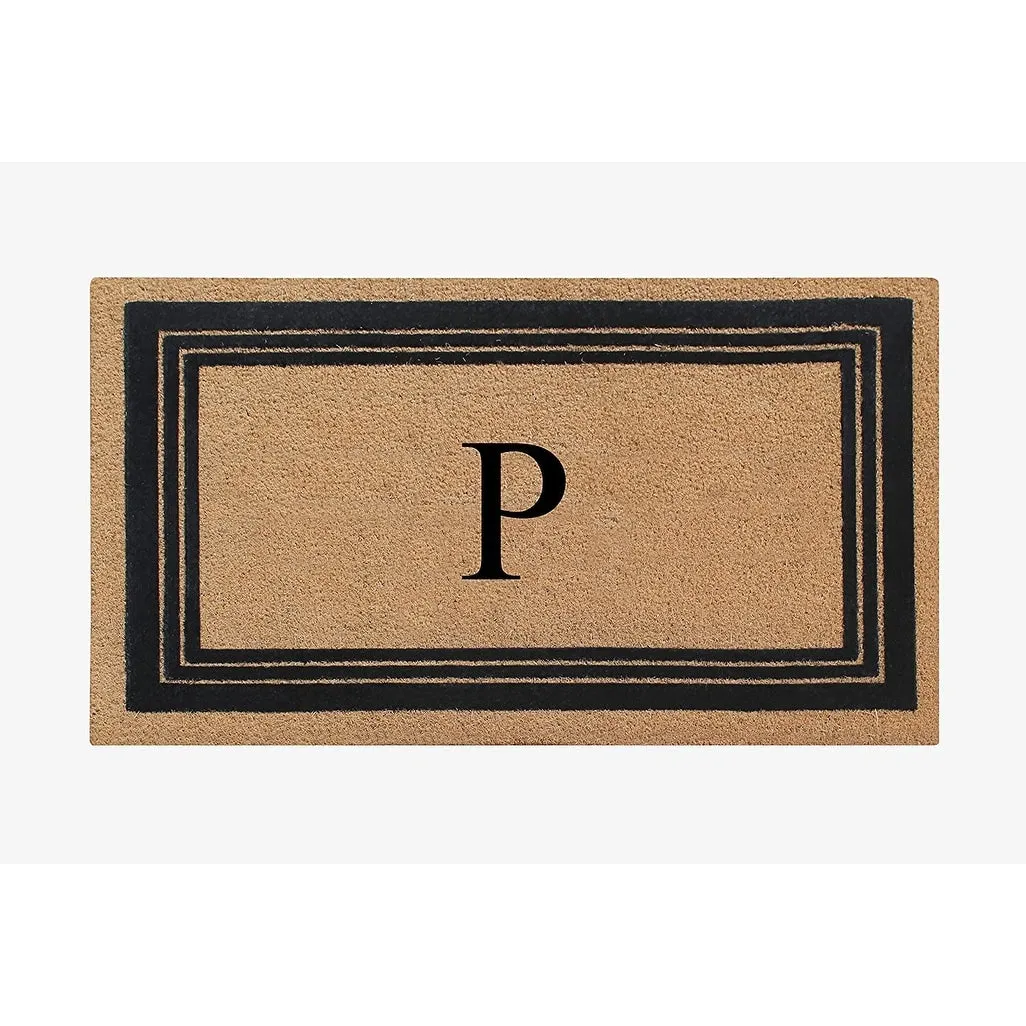 A1HC Natural Coir Monogrammed Entrance Door Mats Flock Doormat 24X39
