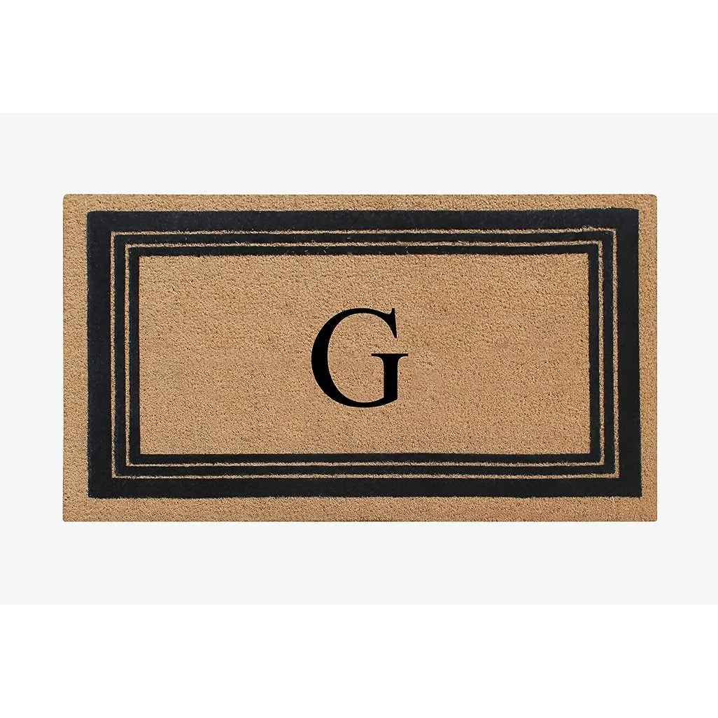 A1HC Natural Coir Monogrammed Entrance Door Mats Flock Doormat 24X39