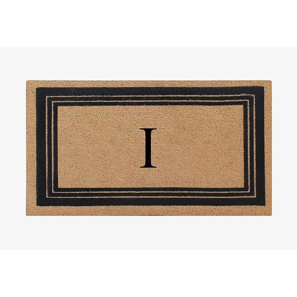 A1HC Natural Coir Monogrammed Entrance Door Mats Flock Doormat 24X39