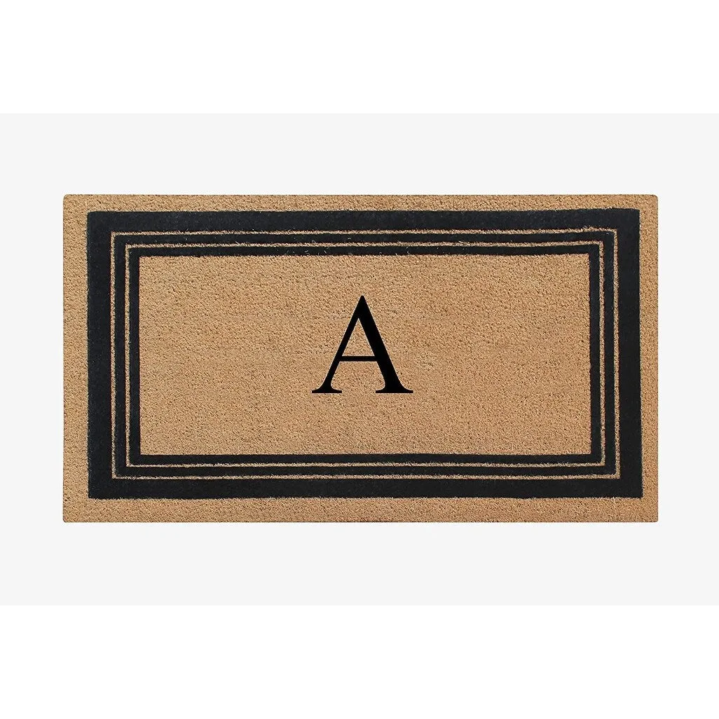 A1HC Natural Coir Monogrammed Entrance Door Mats Flock Doormat 24X39