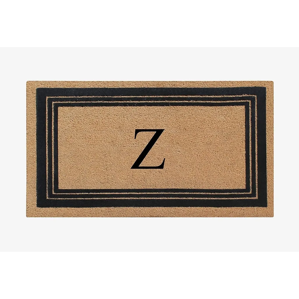 A1HC Natural Coir Monogrammed Entrance Door Mats Flock Doormat 24X39
