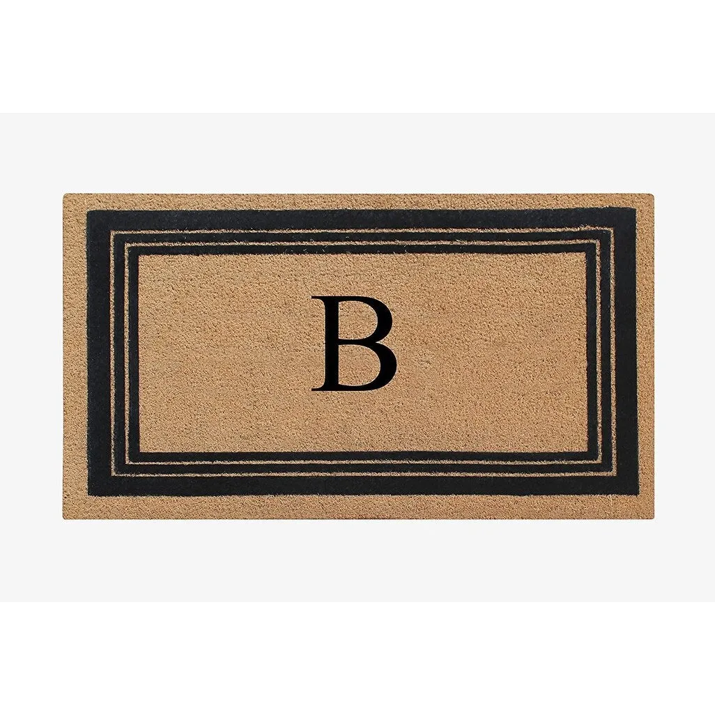 A1HC Natural Coir Monogrammed Entrance Door Mats Flock Doormat 24X39