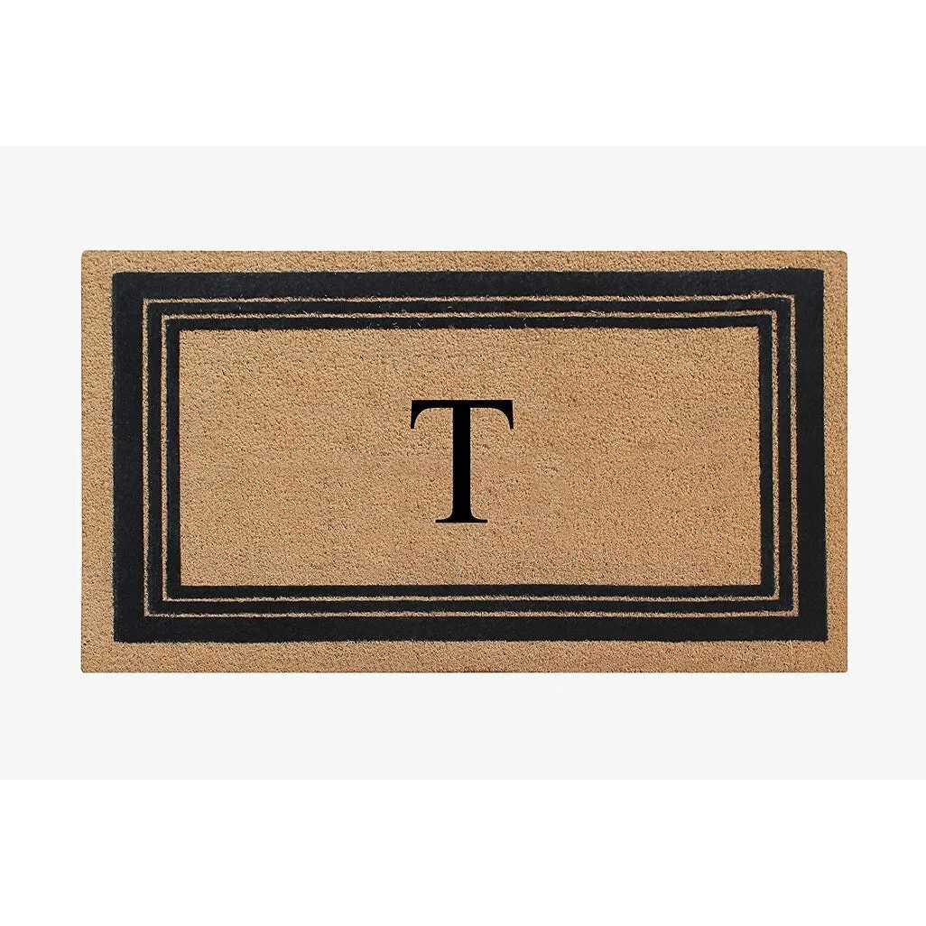 A1HC Natural Coir Monogrammed Entrance Door Mats Flock Doormat 24X39