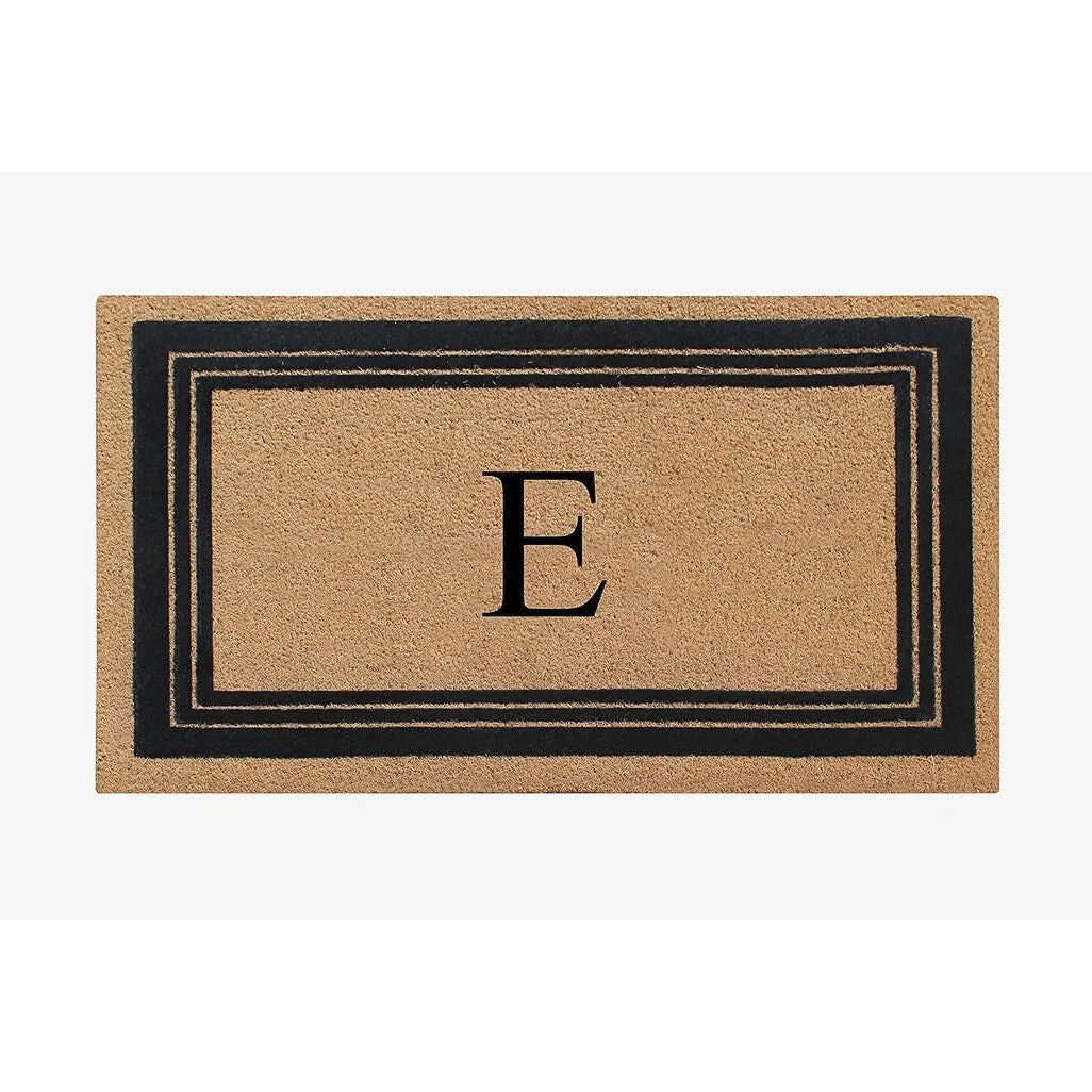 A1HC Natural Coir Monogrammed Entrance Door Mats Flock Doormat 24X39
