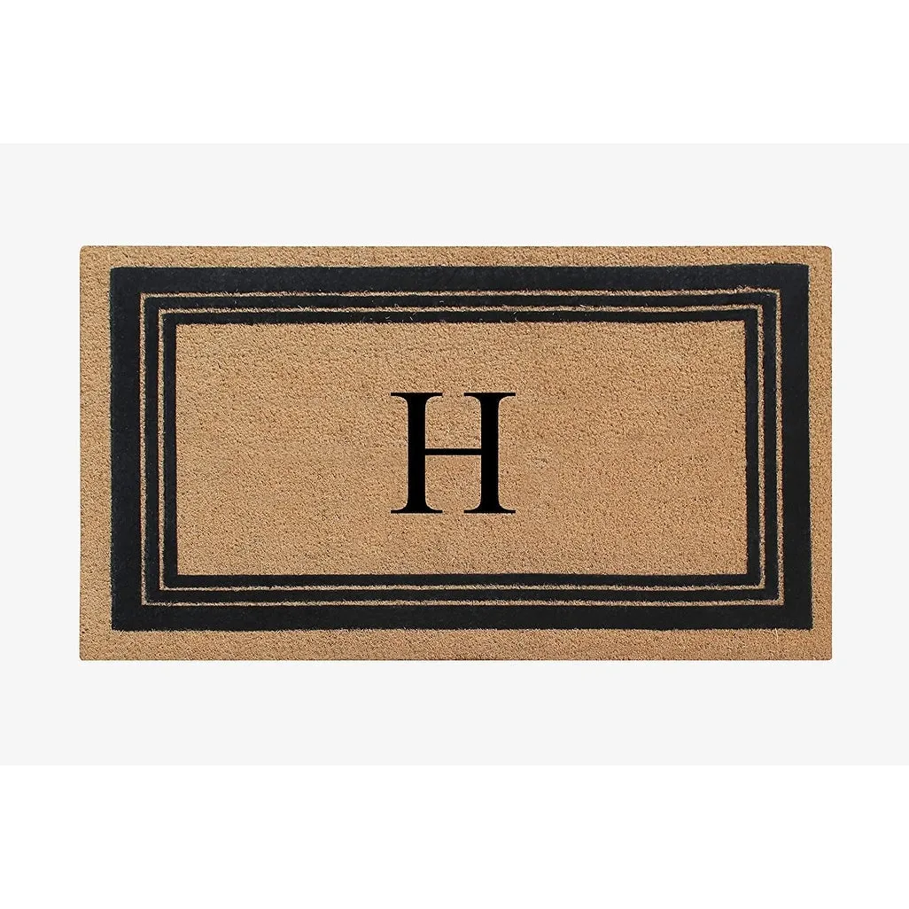 A1HC Natural Coir Monogrammed Entrance Door Mats Flock Doormat 24X39