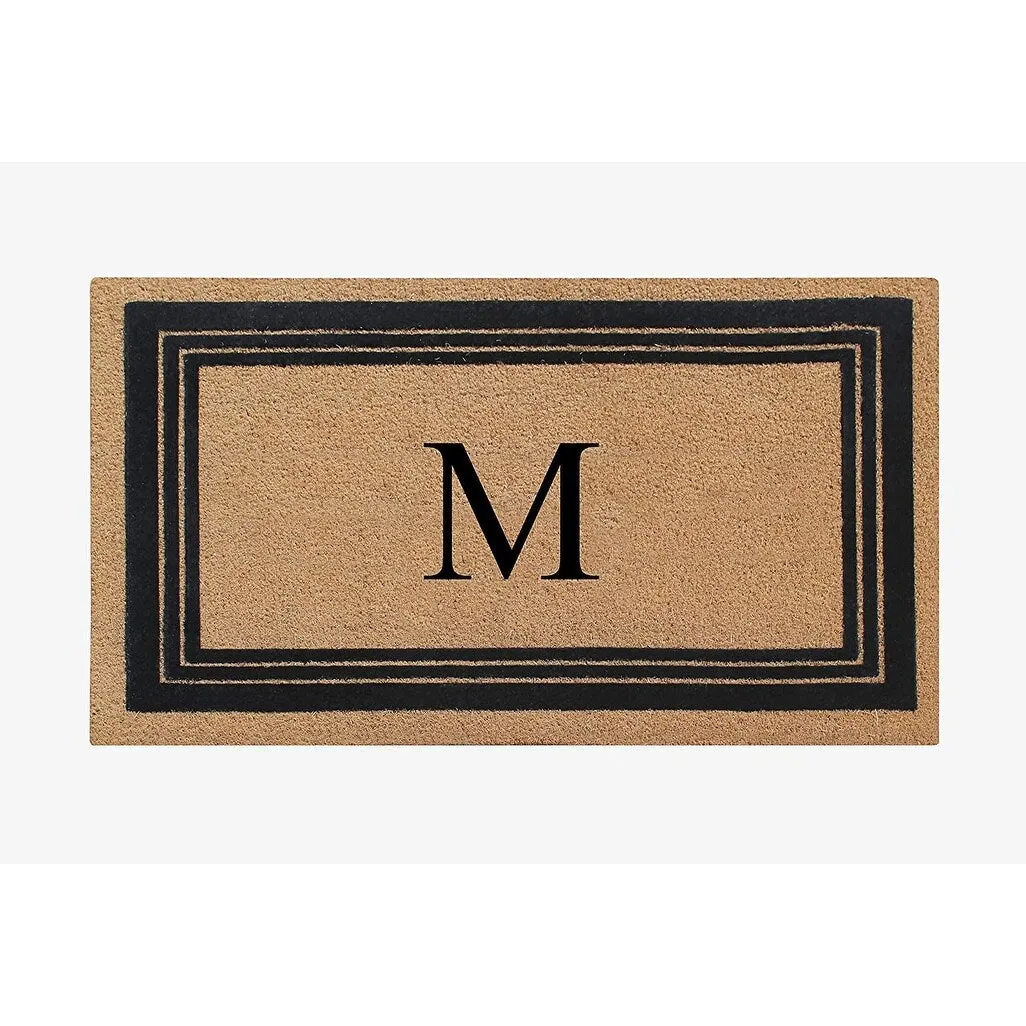 A1HC Natural Coir Monogrammed Entrance Door Mats Flock Doormat 24X39
