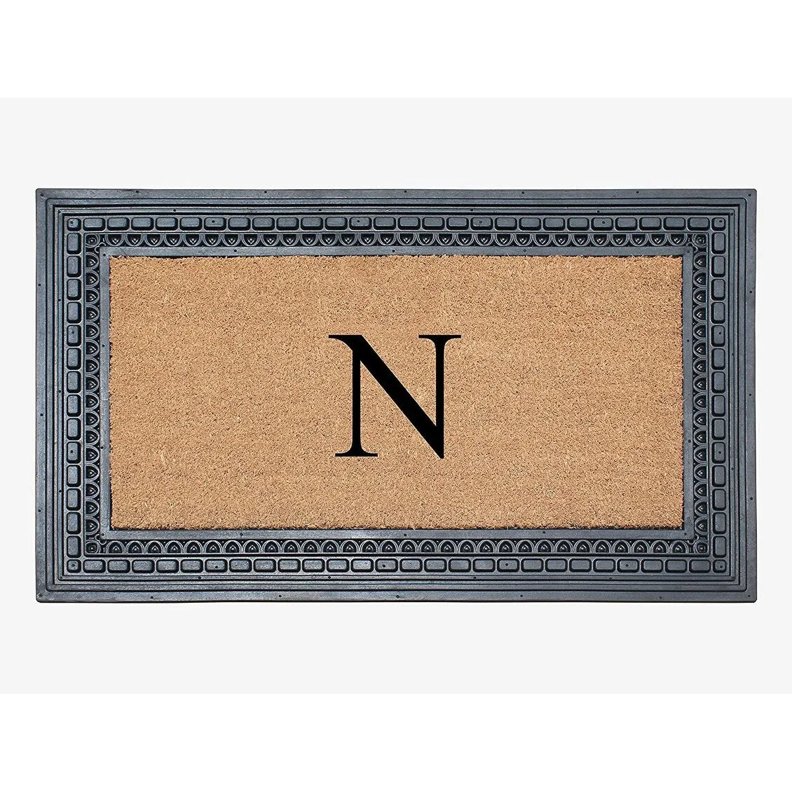 A1HC Rubber and Coir. 24 X 39 Heavy Duty Outdoor Monogrammed Doormat