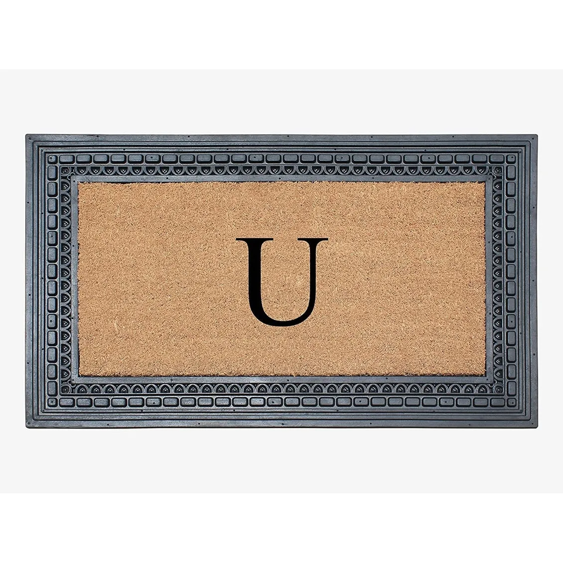 A1HC Rubber and Coir. 24 X 39 Heavy Duty Outdoor Monogrammed Doormat