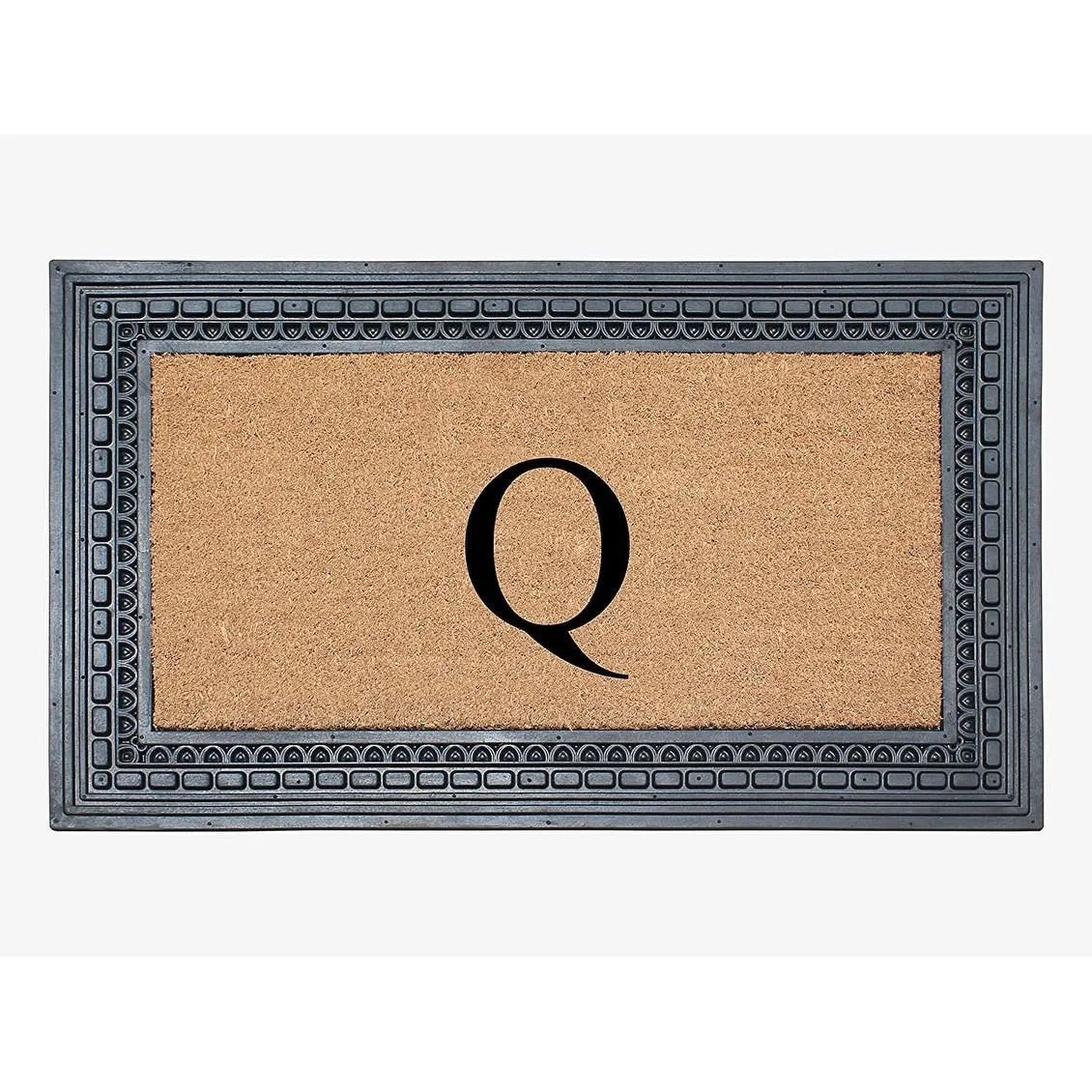 A1HC Rubber and Coir. 24 X 39 Heavy Duty Outdoor Monogrammed Doormat