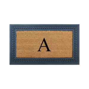 A1HC Rubber and Coir. 24 X 39 Heavy Duty Outdoor Monogrammed Doormat