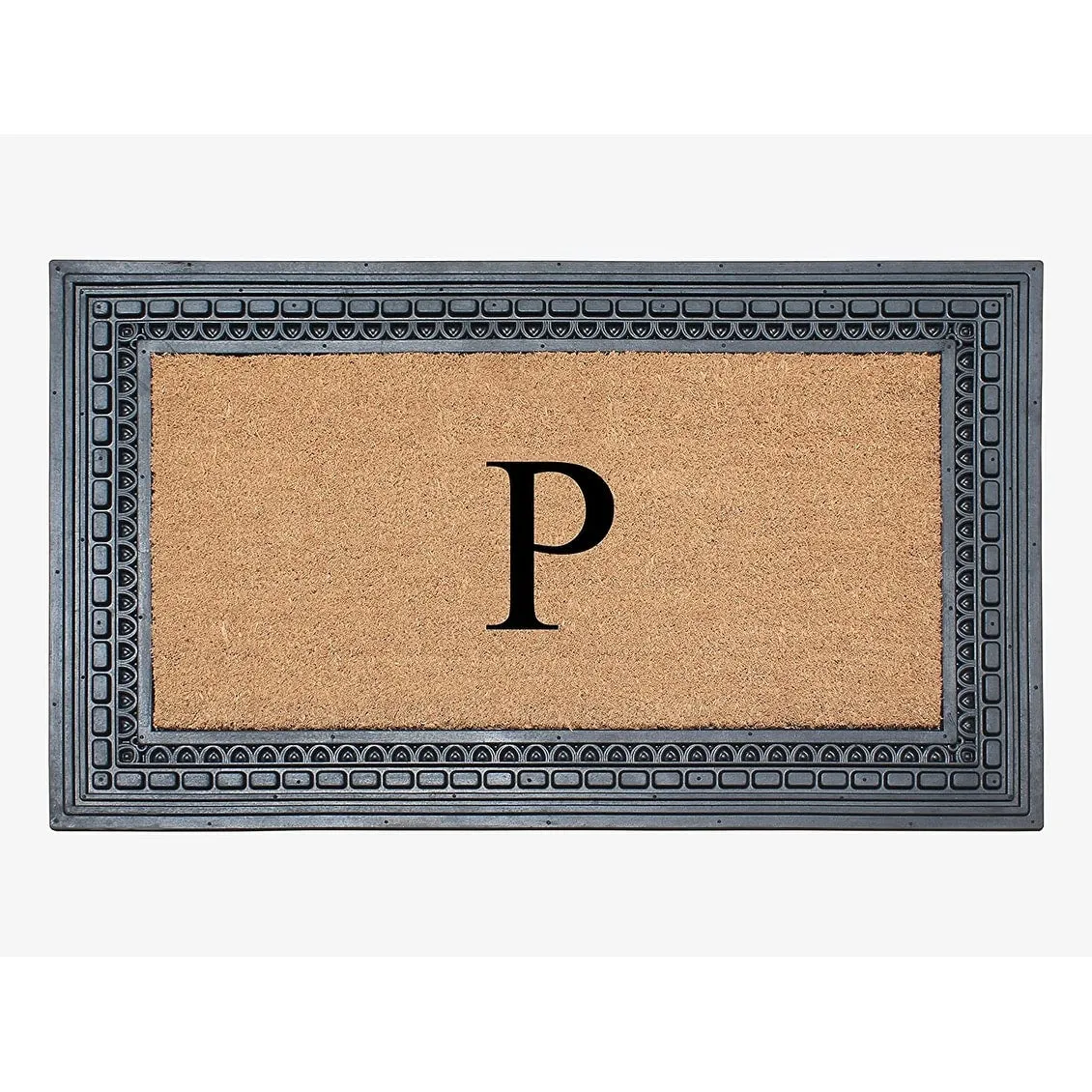 A1HC Rubber and Coir. 24 X 39 Heavy Duty Outdoor Monogrammed Doormat