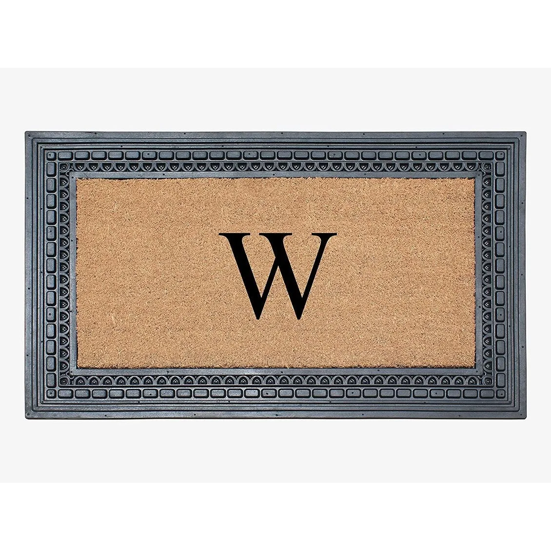 A1HC Rubber and Coir. 24 X 39 Heavy Duty Outdoor Monogrammed Doormat