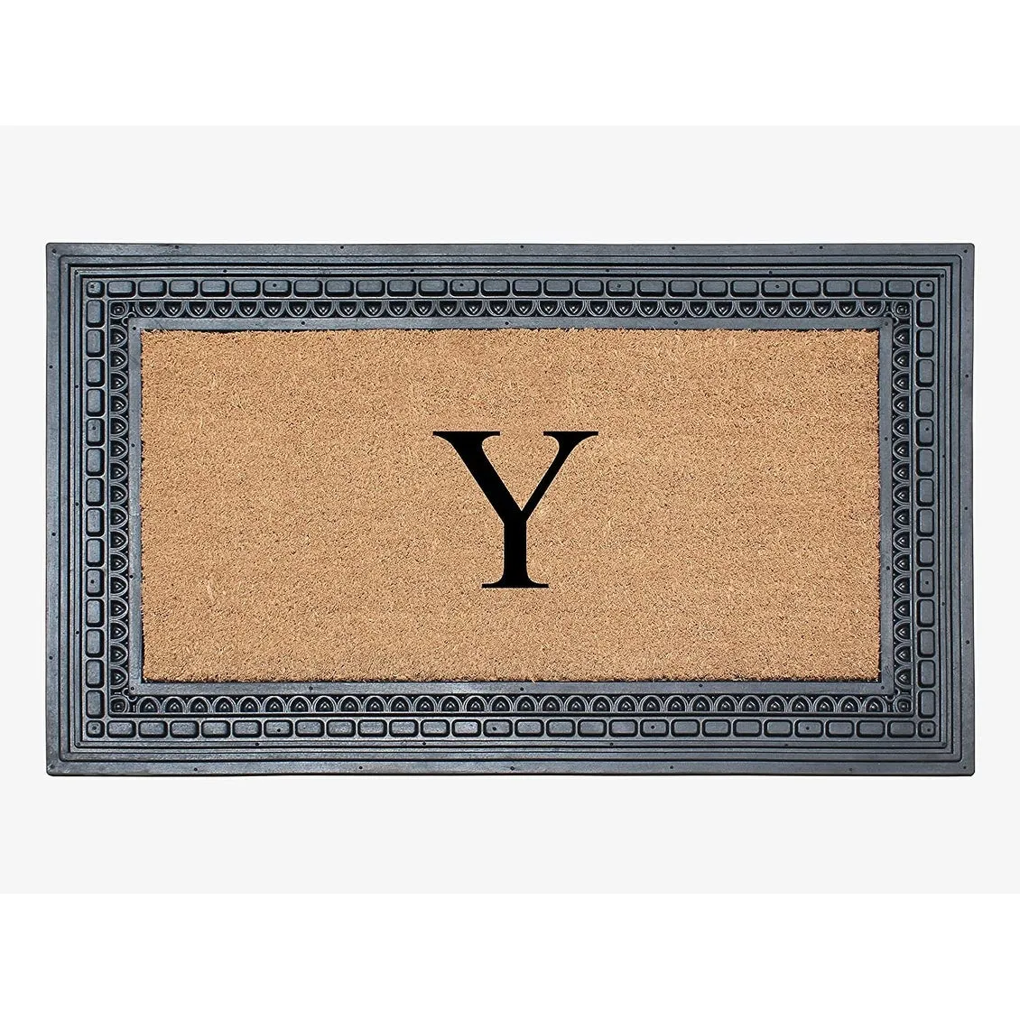 A1HC Rubber and Coir. 24 X 39 Heavy Duty Outdoor Monogrammed Doormat