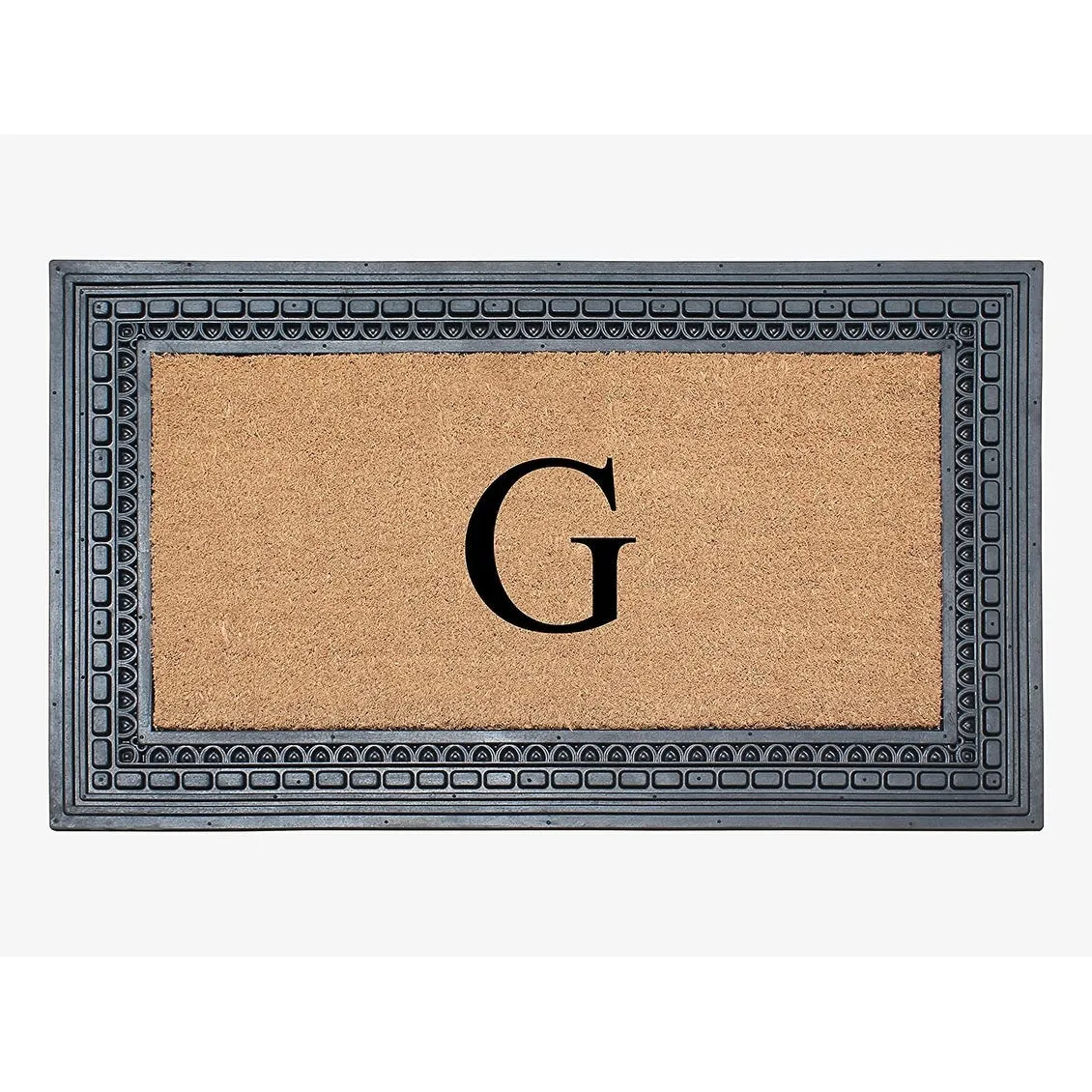 A1HC Rubber and Coir. 24 X 39 Heavy Duty Outdoor Monogrammed Doormat