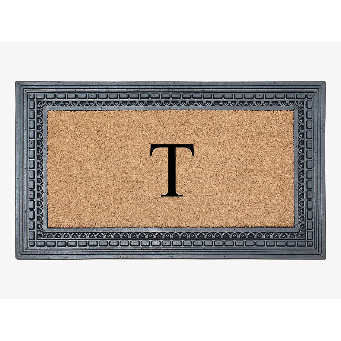 A1HC Rubber and Coir. 24 X 39 Heavy Duty Outdoor Monogrammed Doormat