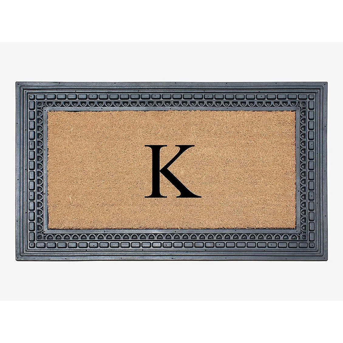 A1HC Rubber and Coir. 24 X 39 Heavy Duty Outdoor Monogrammed Doormat
