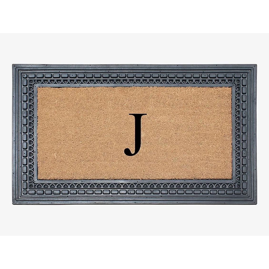 A1HC Rubber and Coir. 24 X 39 Heavy Duty Outdoor Monogrammed Doormat