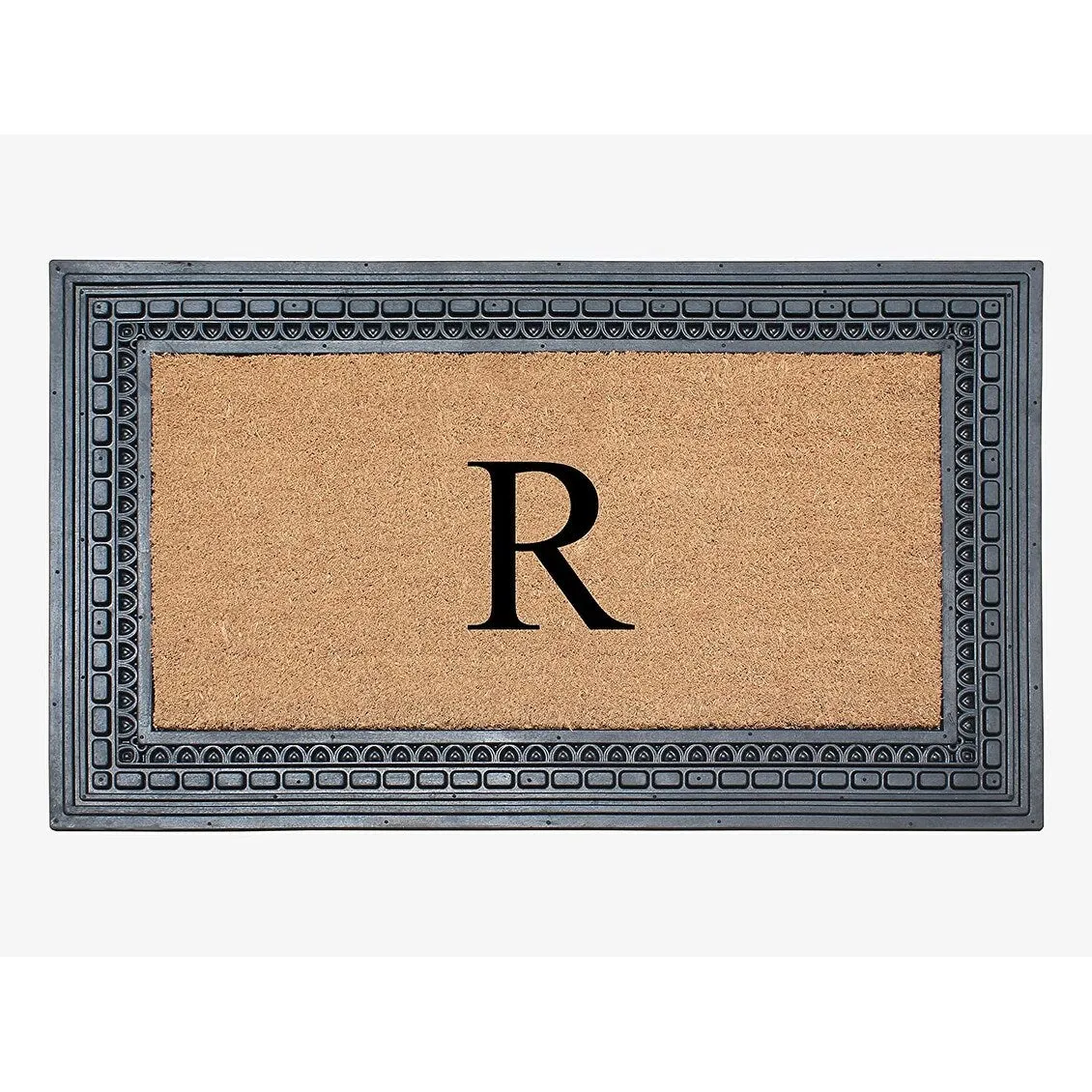 A1HC Rubber and Coir. 24 X 39 Heavy Duty Outdoor Monogrammed Doormat