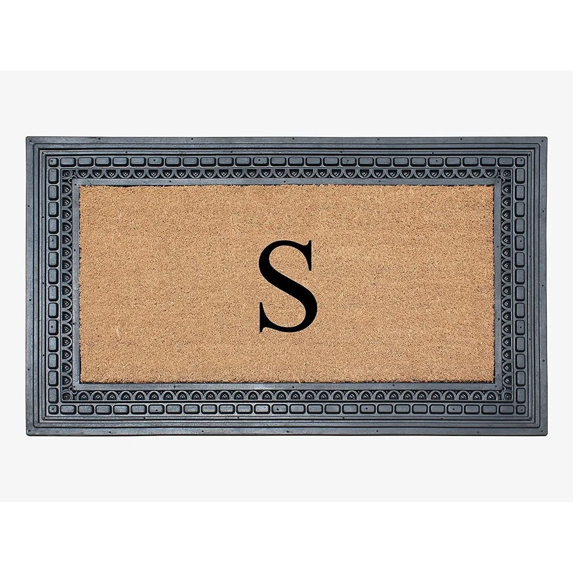 A1HC Rubber and Coir. 24 X 39 Heavy Duty Outdoor Monogrammed Doormat