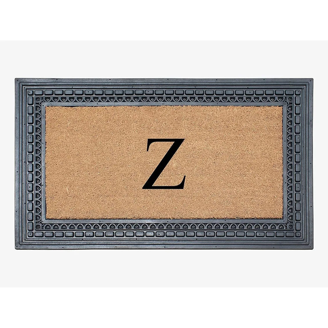 A1HC Rubber and Coir. 24 X 39 Heavy Duty Outdoor Monogrammed Doormat