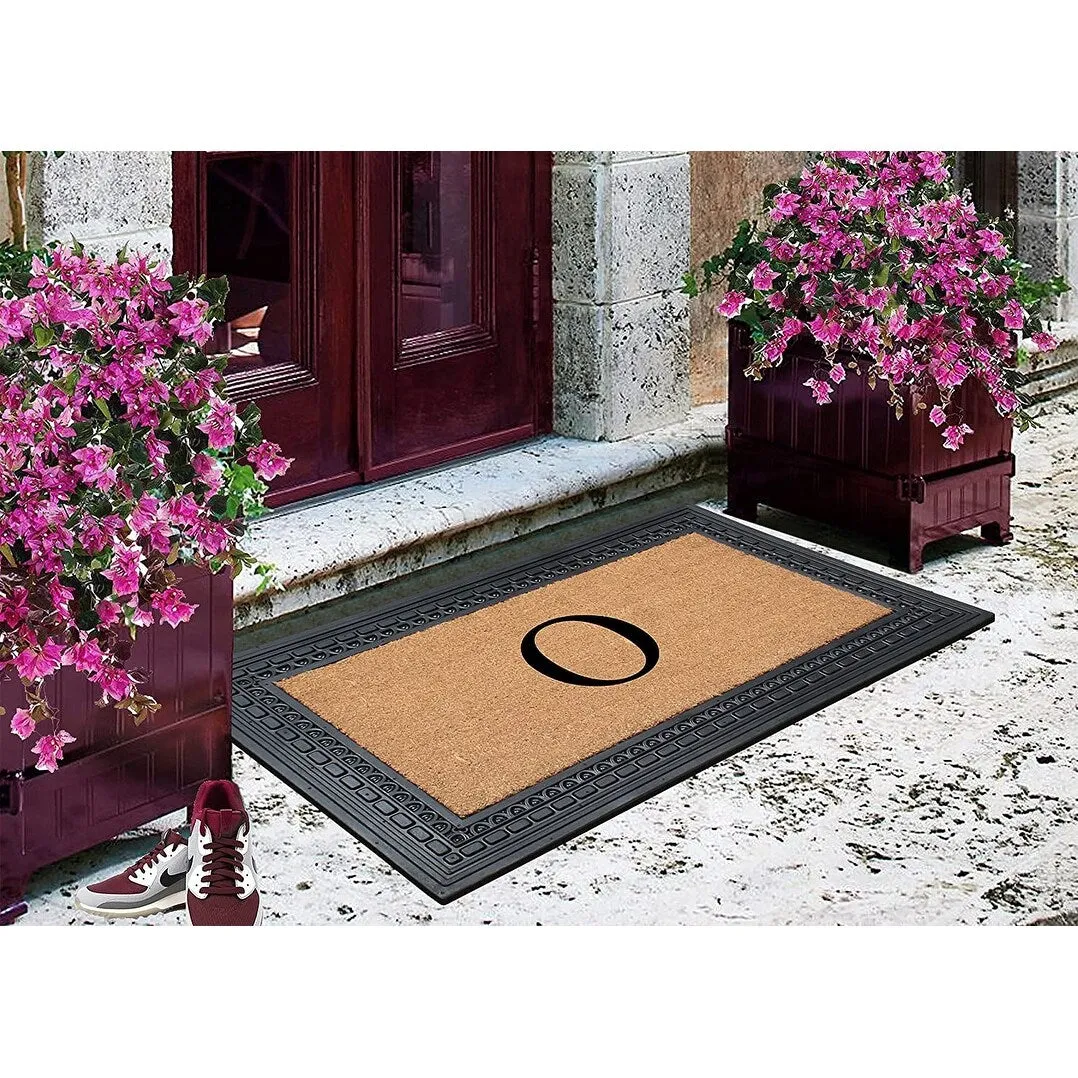 A1HC Rubber and Coir. 24 X 39 Heavy Duty Outdoor Monogrammed Doormat
