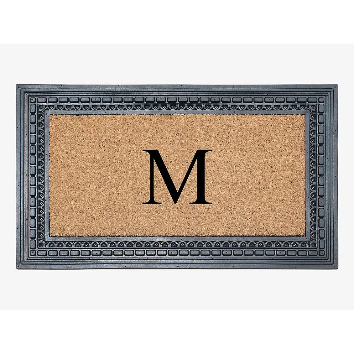 A1HC Rubber and Coir. 24 X 39 Heavy Duty Outdoor Monogrammed Doormat