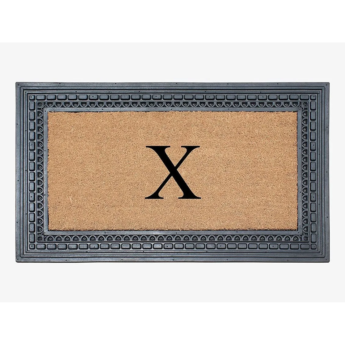 A1HC Rubber and Coir. 24 X 39 Heavy Duty Outdoor Monogrammed Doormat