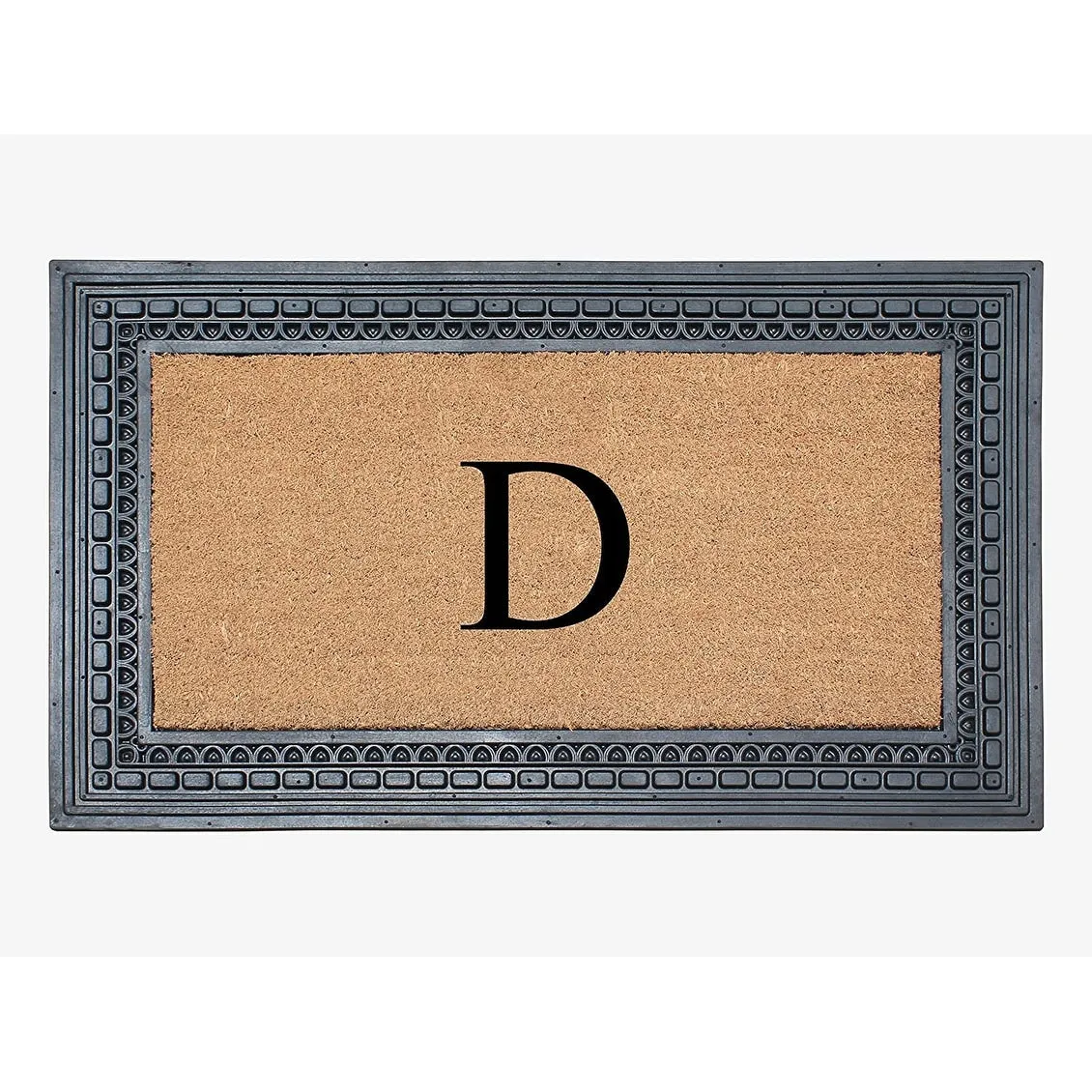 A1HC Rubber and Coir. 24 X 39 Heavy Duty Outdoor Monogrammed Doormat