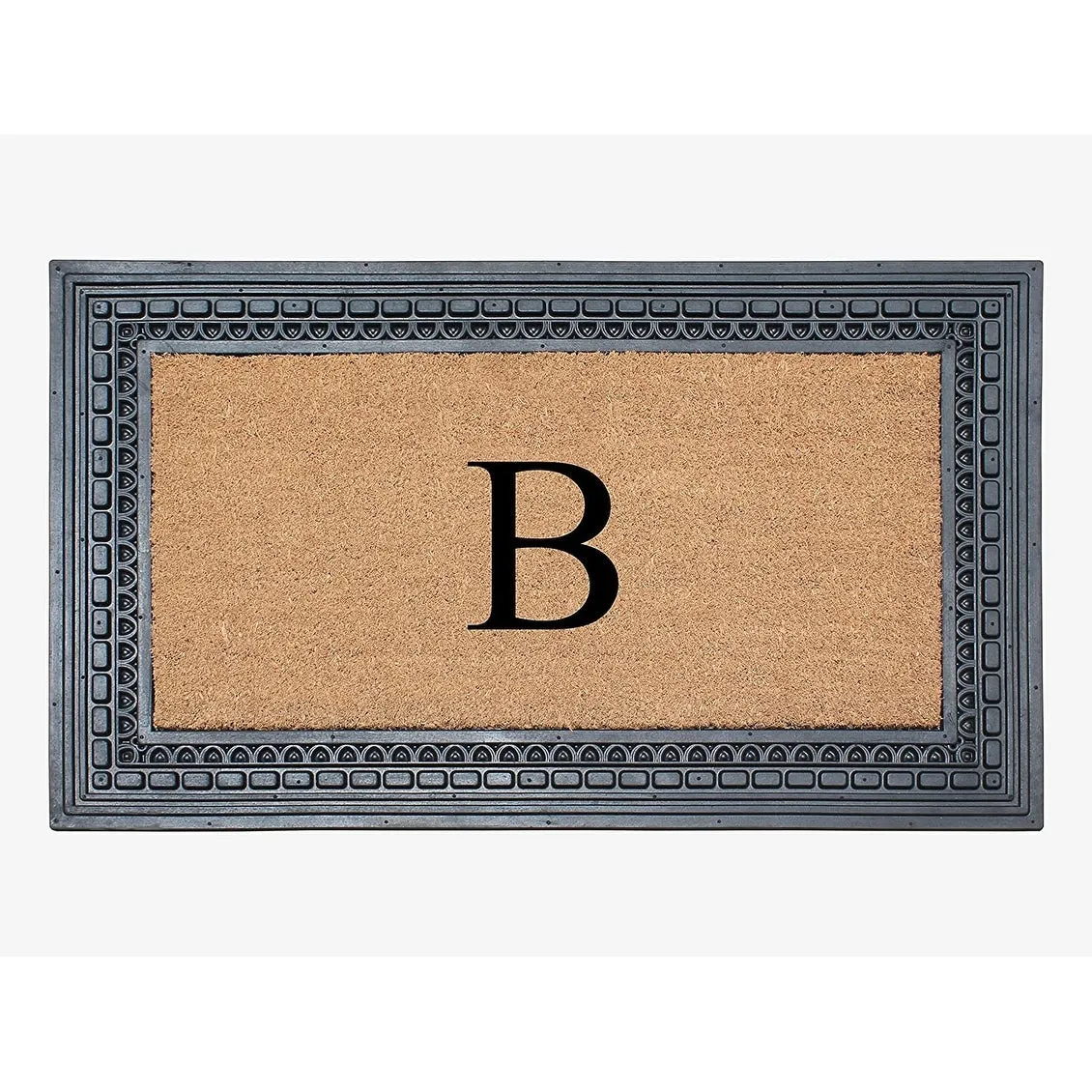 A1HC Rubber and Coir. 24 X 39 Heavy Duty Outdoor Monogrammed Doormat