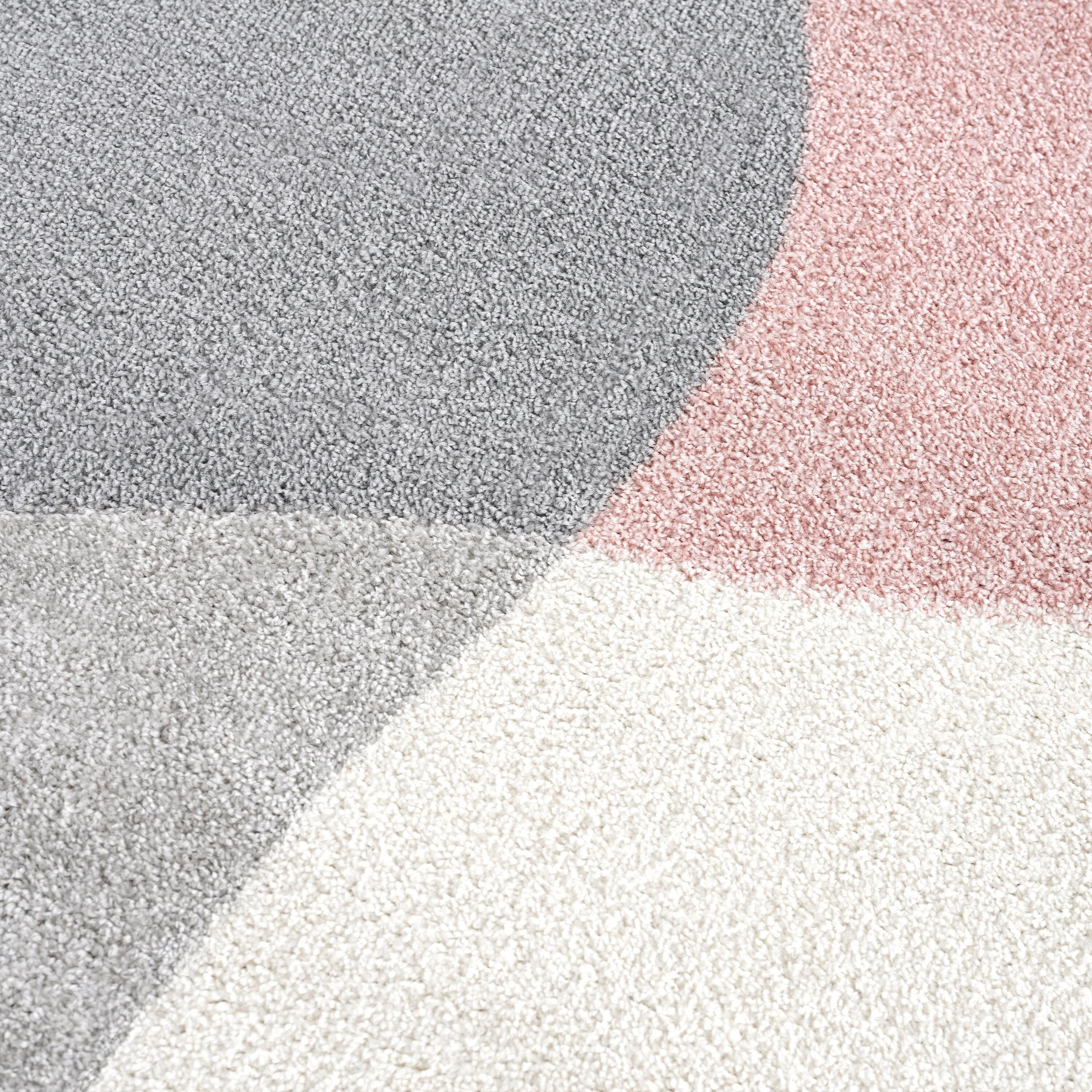 Abani Rugs Deco DEC120A Cream Pink Mid Century Area Rug