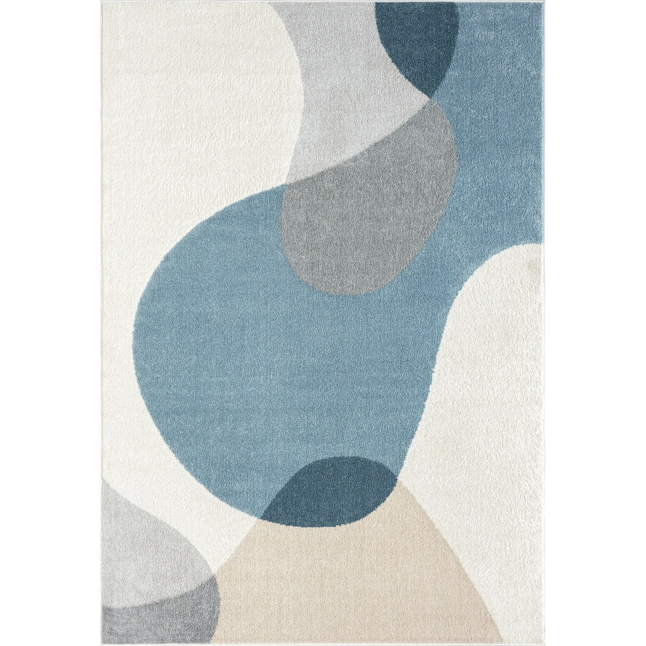 Abani Rugs Deco DEC120A Cream Pink Mid Century Area Rug