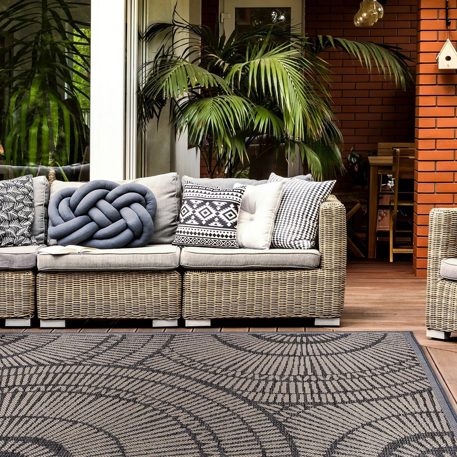 Abstract Indoor/Outdoor Area Rug