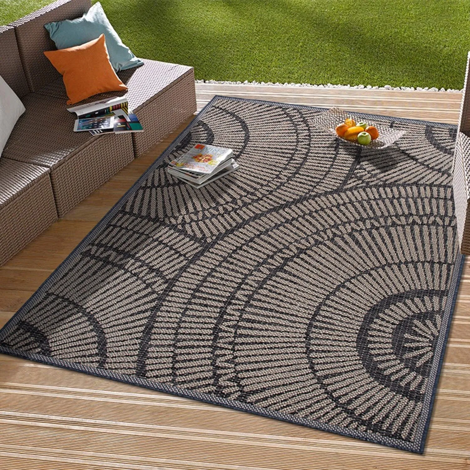 Abstract Indoor/Outdoor Area Rug