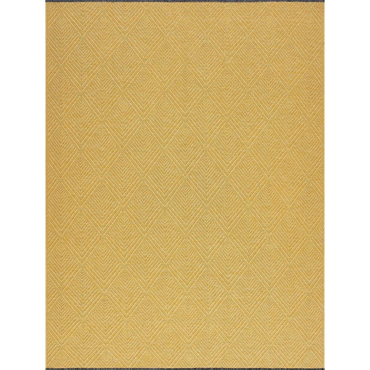 Alameda Solid Color Chevron Machine Washable Indoor Area Rug