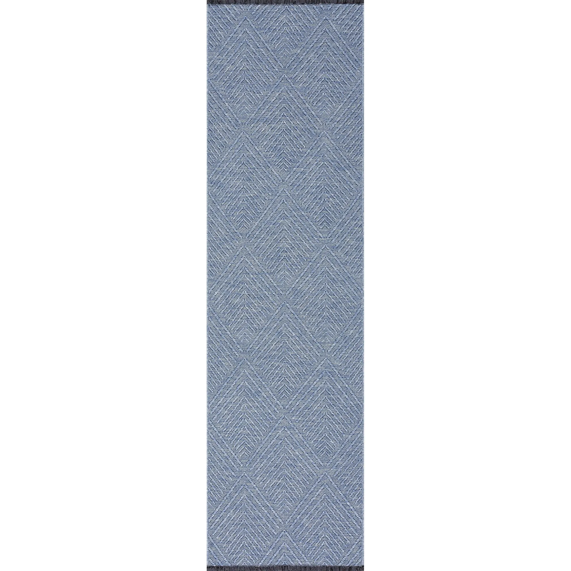 Alameda Solid Color Chevron Machine Washable Indoor Area Rug