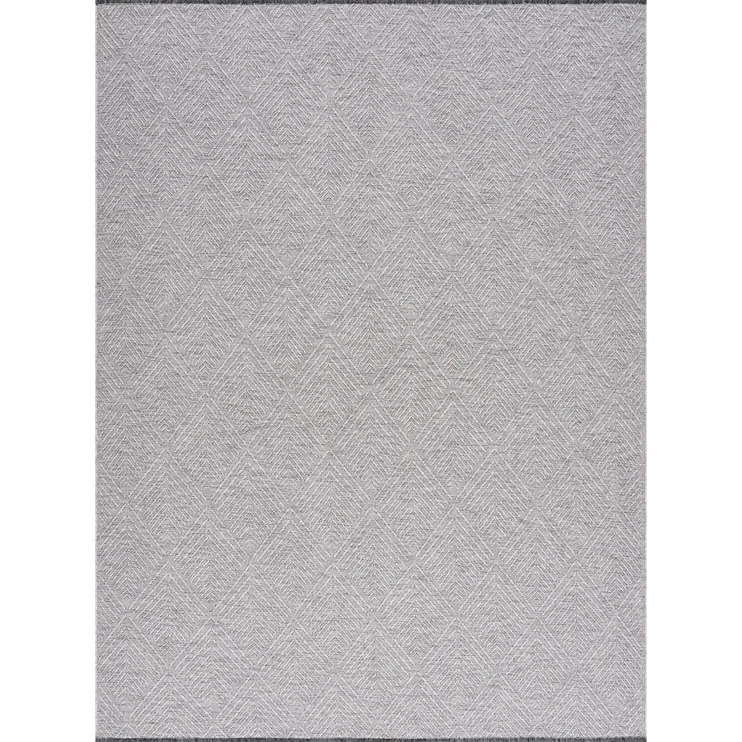 Alameda Solid Color Chevron Machine Washable Indoor Area Rug