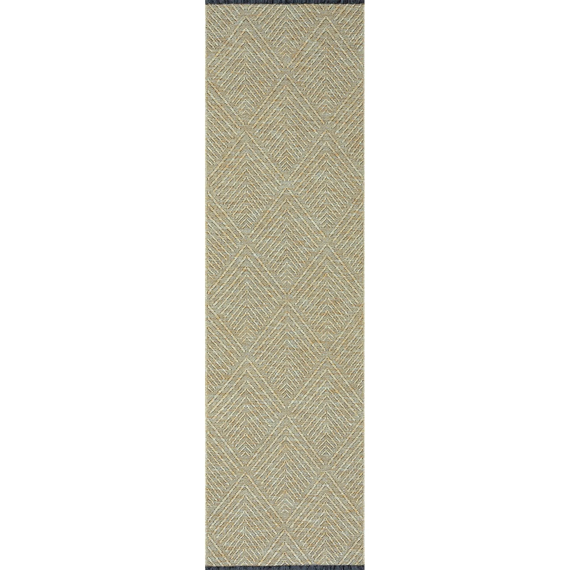 Alameda Solid Color Chevron Machine Washable Indoor Area Rug