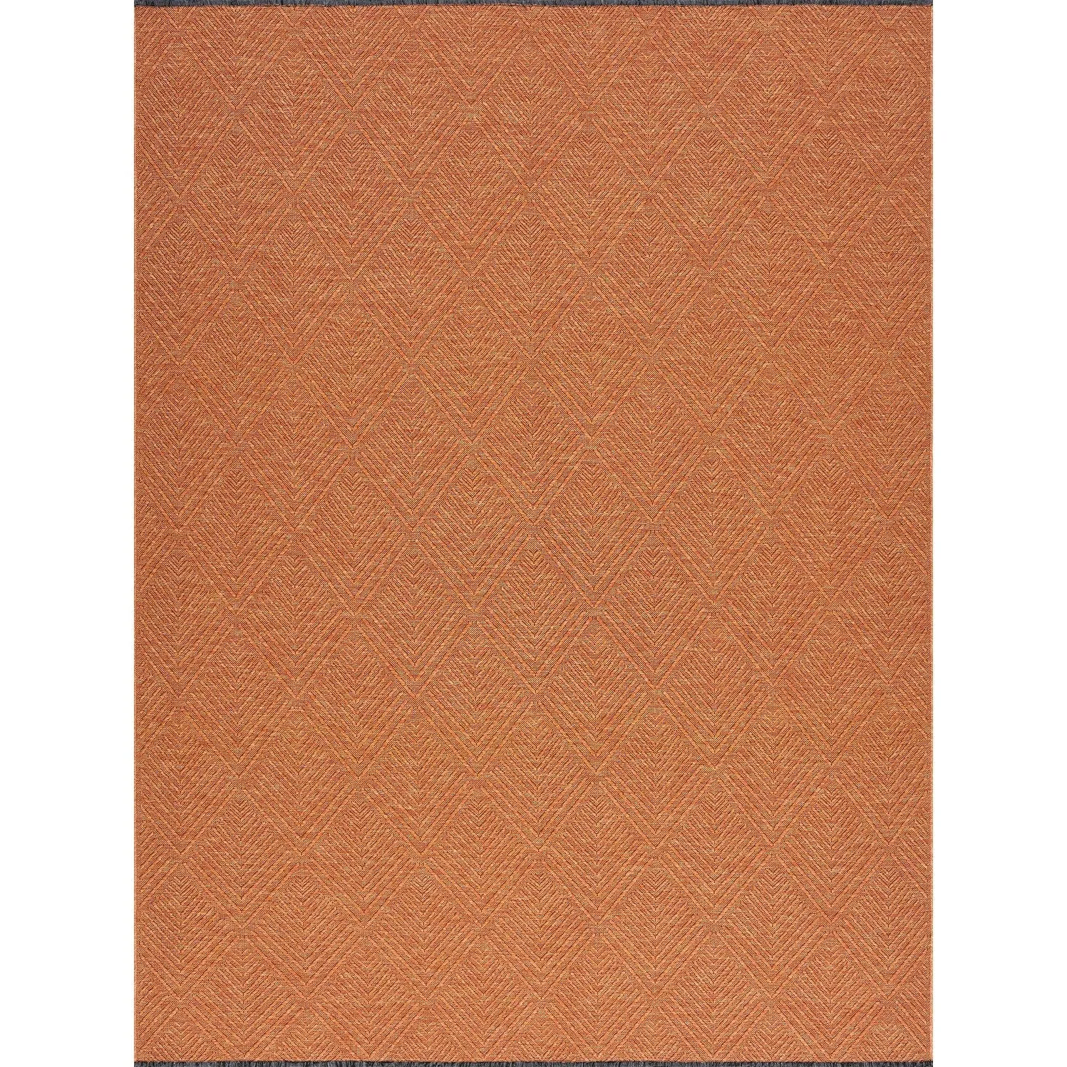 Alameda Solid Color Chevron Machine Washable Indoor Area Rug