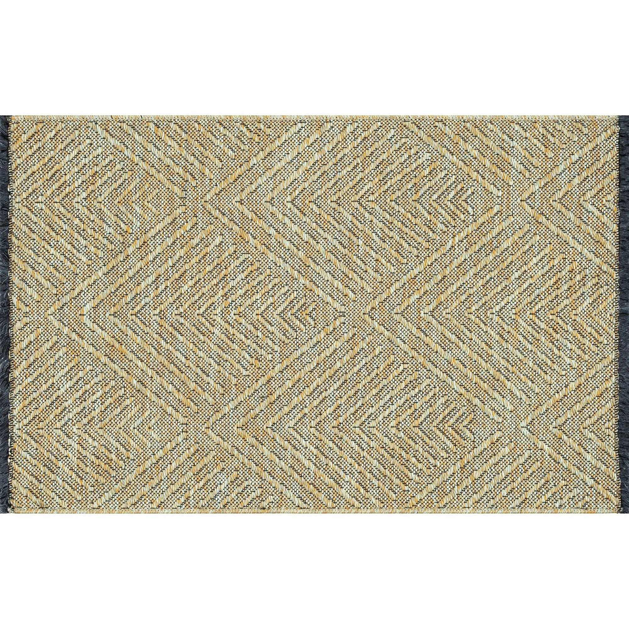 Alameda Solid Color Chevron Machine Washable Indoor Area Rug