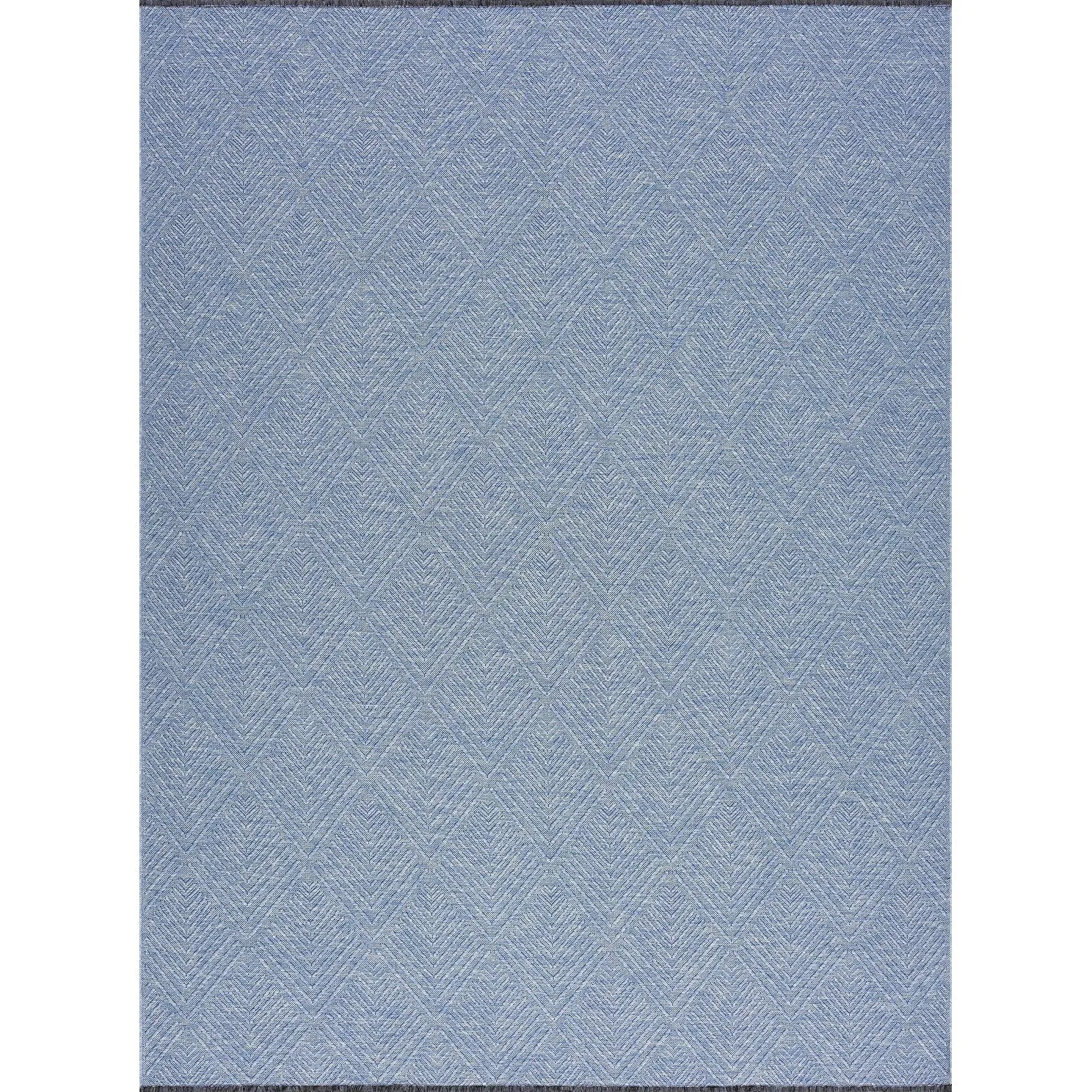 Alameda Solid Color Chevron Machine Washable Indoor Area Rug