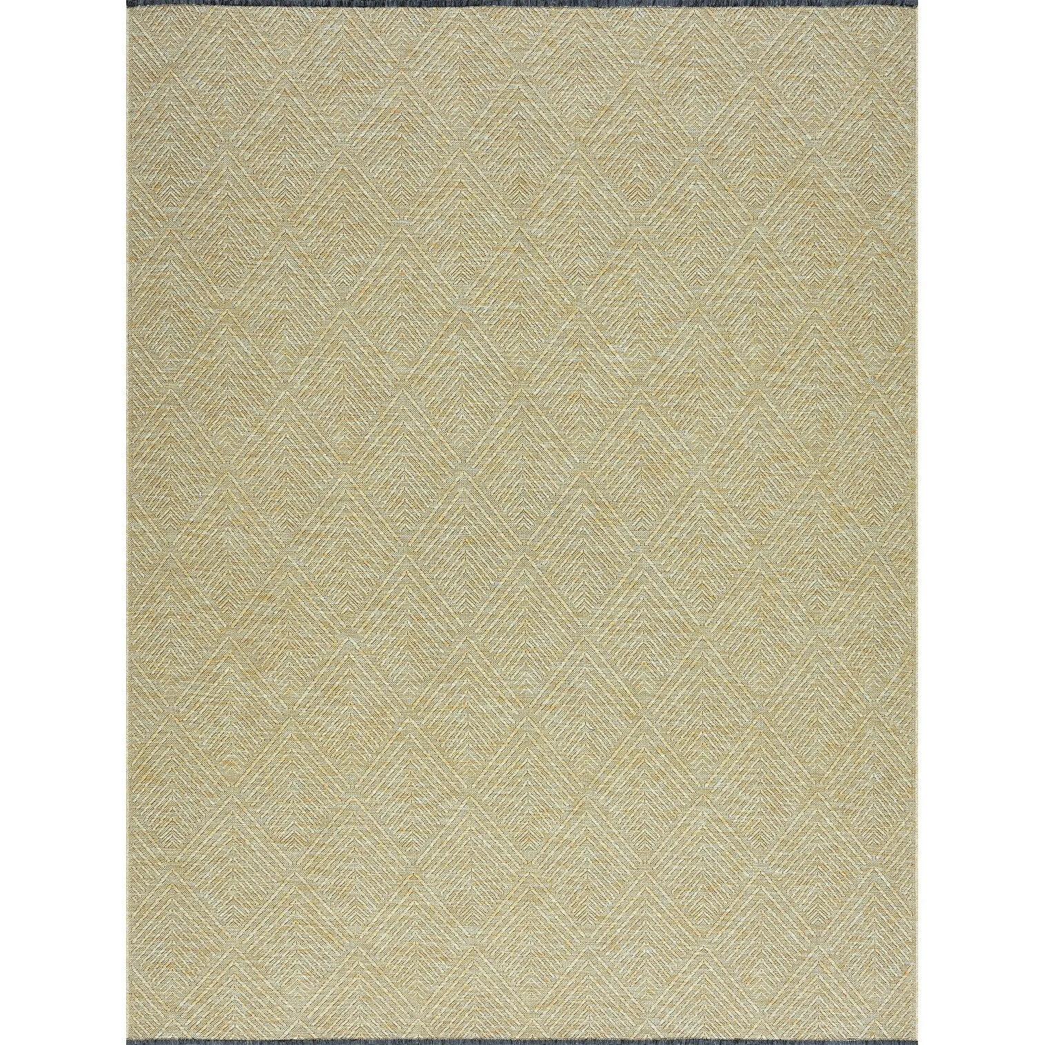 Alameda Solid Color Chevron Machine Washable Indoor Area Rug